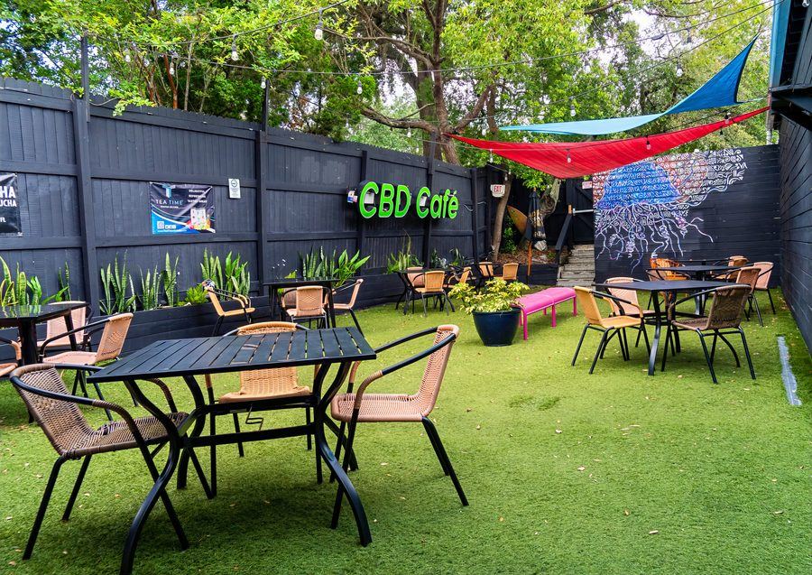 The open grass area at Kava and Company San Marco
